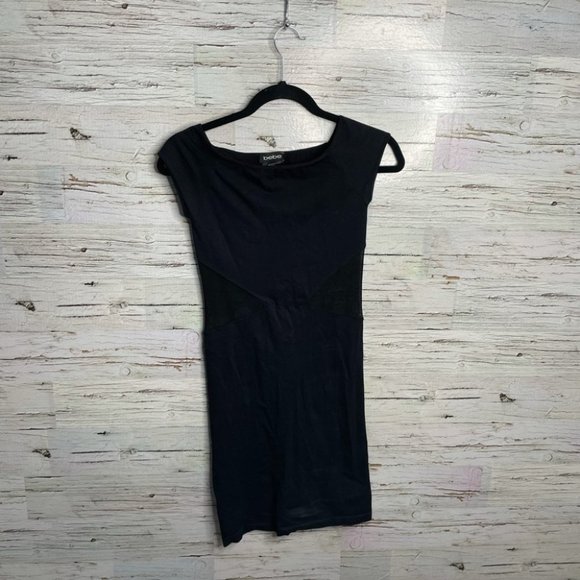 Bebe black small mesh dress bodycon